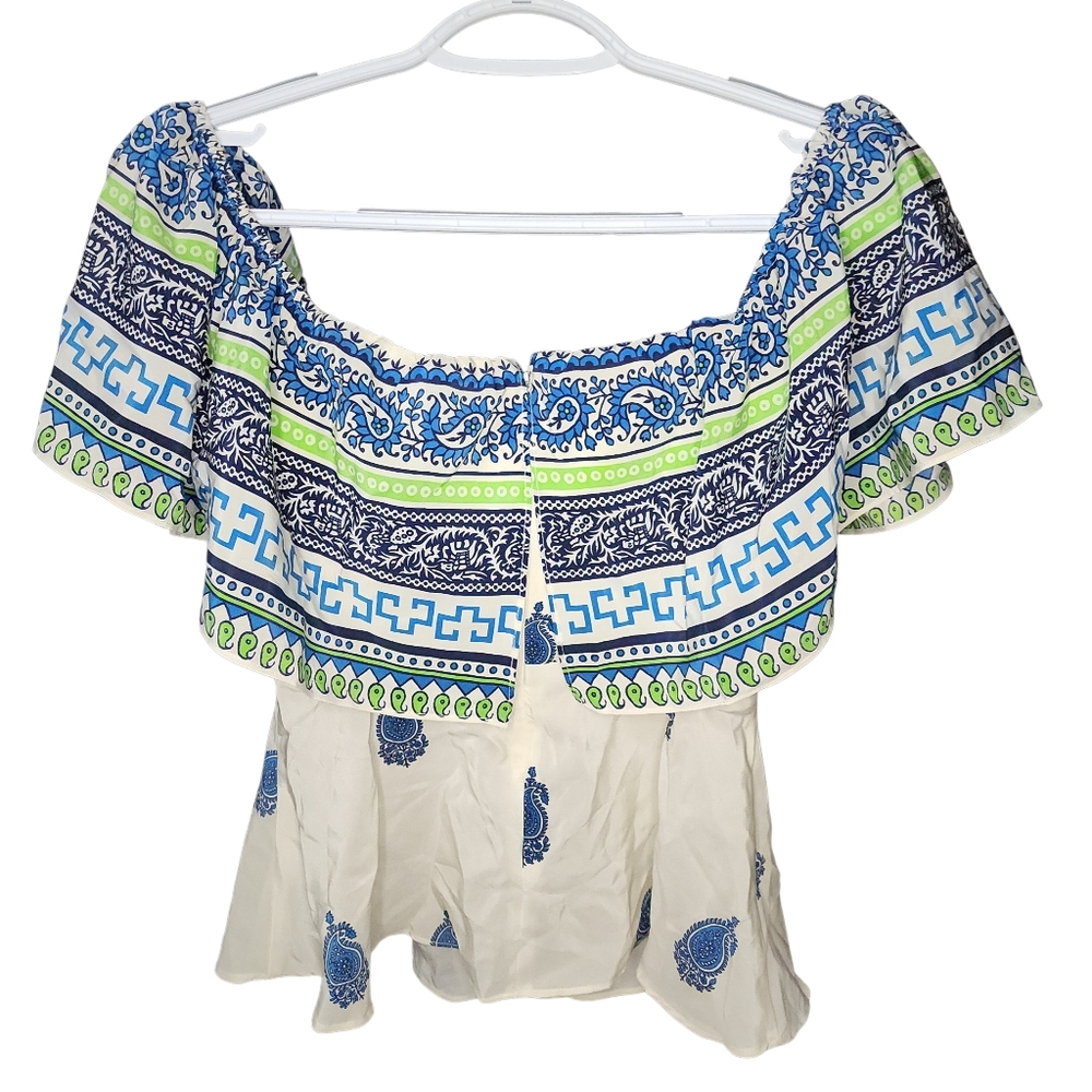 Amanda Uprichard Off Shoulder Silk Blouse, Womens XS - Picture 2 of 4
